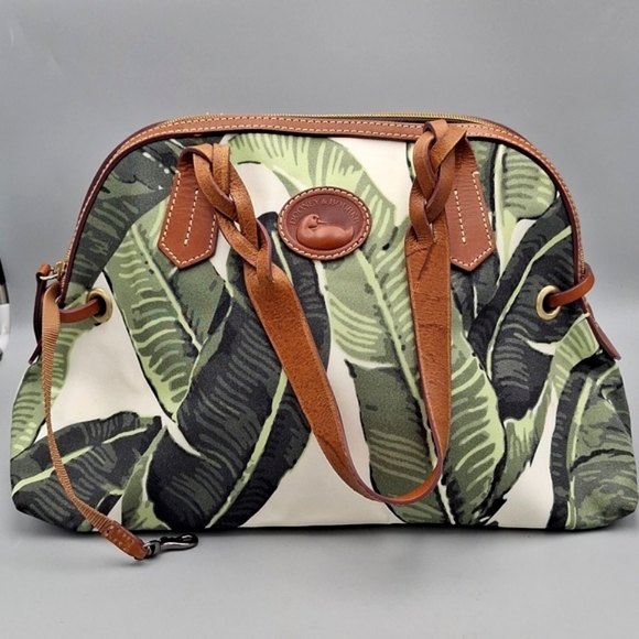 Price final Dooney & Bourke Banana Leaves Domed Satchel EUC - Picture 2 of 13
